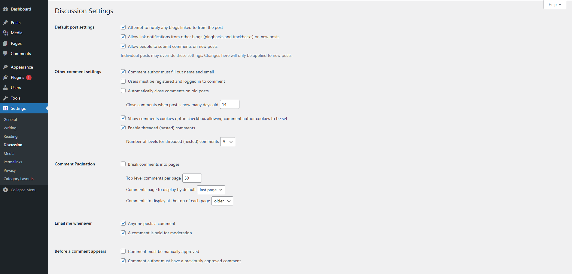 Tùy chỉnh bình luận cho tất cả bài viết