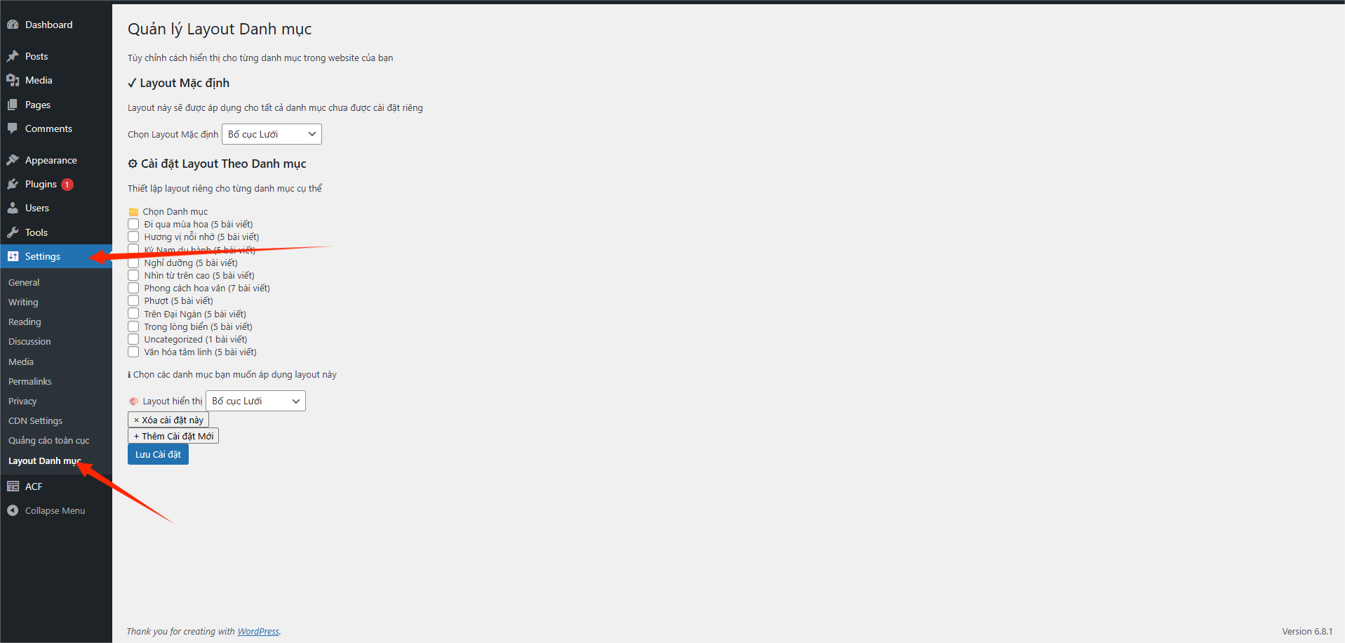 Giao diện bài viết mới