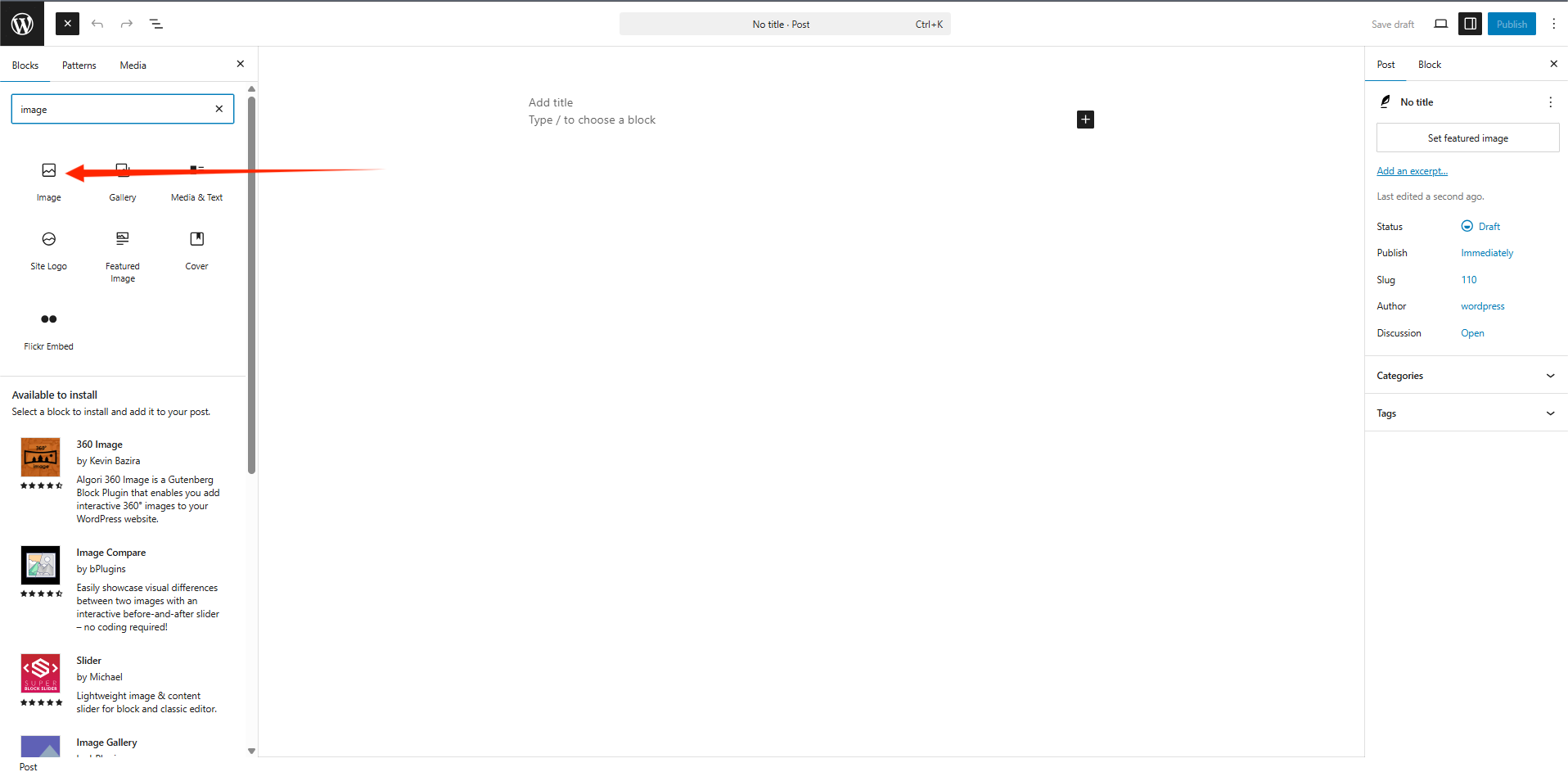 Tìm kiếm block image